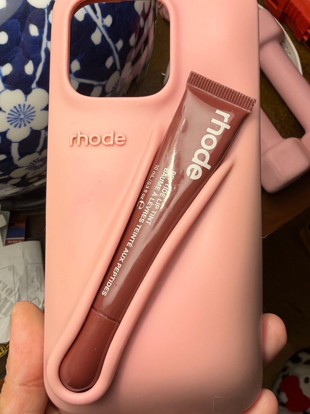 RHODE Lip Phone Case iphone 16 Pro in Dusty Rose Mauve Limited Edition